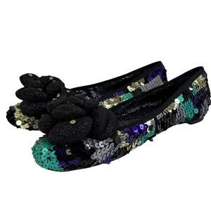 Irregular Choice No Photos Please Colourful Sequin Ballet Shoes Size 11